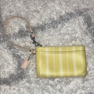 Coach Yellow Wristlet